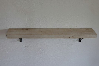 Reclaimed wood shelves