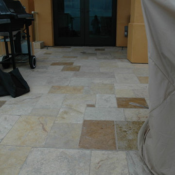 Patio layout showcasing our unique stone elements in architectural settings.