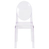 Ghost Chair, Transparent Crystal With Oval Back