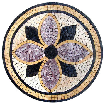Mosaic Medallion, Purple Con, 24"x24"