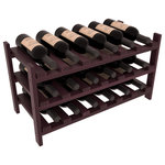 Wine Racks America - 18-Bottle Stackable Wine Rack, Premium Redwood, Burgundy Stain/Satin Finish - This all-new design features slanted bottle supports and an extended product depth. New depth protects bottle necks from damage. Stack these18 bottle kits as high as the ceiling or place a single one on a counter top. These DIY wine racks are perfect for young collections and expert connoisseurs.