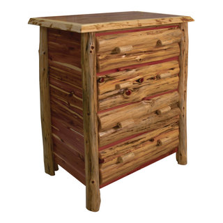 Red Cedar Log - Dresser - 4-Drawer