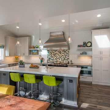 Bright Colorful Open Kitchen