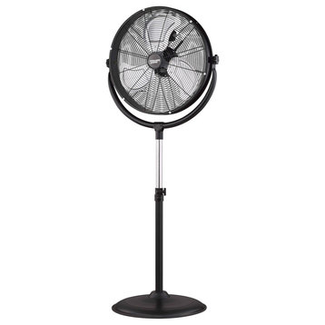 PowerZone FES50-T5 Hi-Velocity 3-Speed Pedestal Fan with Stand, 20"