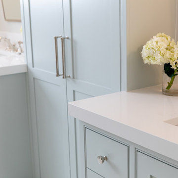 Eton Master Bath Remodel with Built-In Washer Dryer Custom Cabinet in Towson