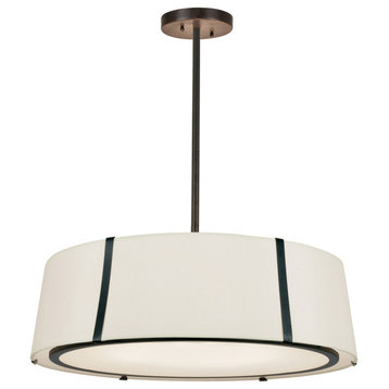 Fulton 6 Light Chandelier, Black, Not Close to Ceiling