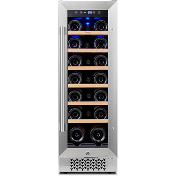 Yeego 12" Wine Refrigerator With Lock Dual Temperature Zone Fridge