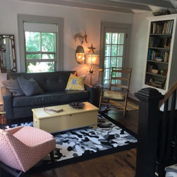 Full Aniline Leather Sofa in Amagansett Vacation Home - Products