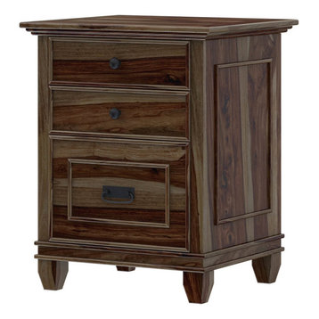 Klagetoh Rustic Solid Wood 3 Drawer File Cabinet