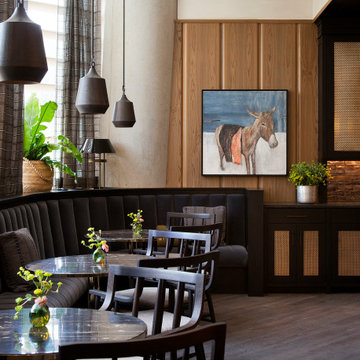 Cypress Lounge Banquette with Allied Maker Pendants