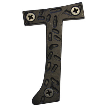 RCH Hardware Iron Rustic Country House Letter, 3", Black, T