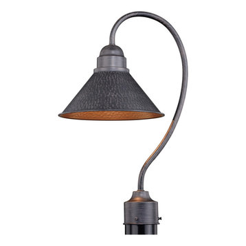 Outland 1L Black Dark Sky Farmhouse Outdoor Dome Barn Post Light