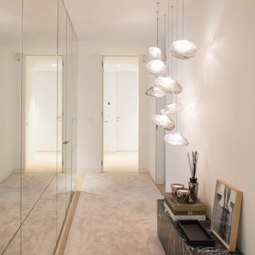 Mirrored Hallway with Pendant Light Cluster, Lisbon