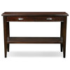 Leick Furniture Laurent Wood Rectangular Console Table in Chocolate Cherry