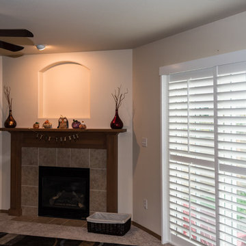 Interior Wood Shutters with Bypass Track (Auburn, WA)