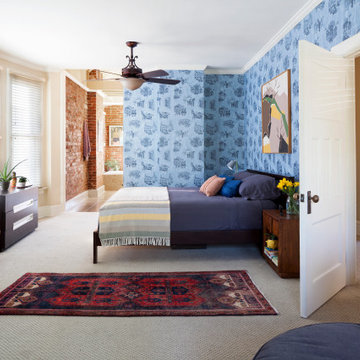 New Orleans Toile: Backstreets in Indigo