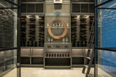 Wine cellar - modern wine cellar idea in San Diego
