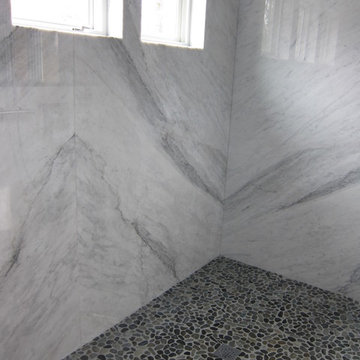 Carrara Marble and Soapstone Bathroom Renovation