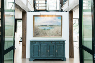 Inspiration for a modern entryway remodel in Minneapolis