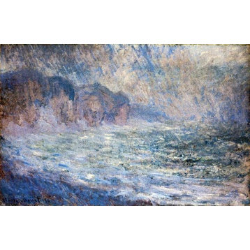 Claude Oscar Monet Cliffs at Pourville, Rain 18" x 27" Premium Canvas Print