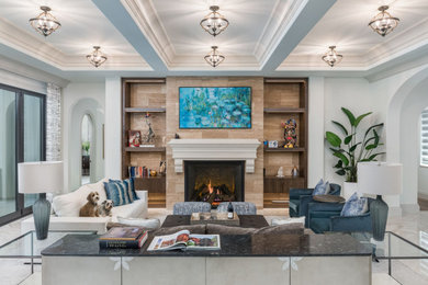 Example of a minimalist living room design in Tampa