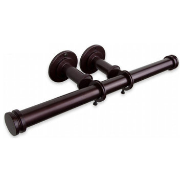 Double Toilet Paper Holder/Closet and Ceiling Rod, Bronze