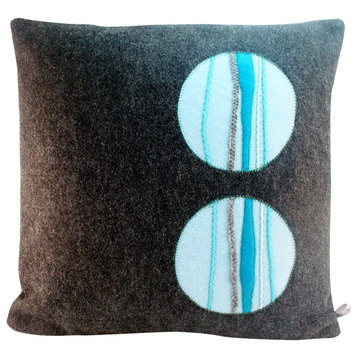 Dark Gray Abstract Modern Pillow