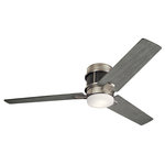Kichler Lighting - Kichler Lighting 300352NI Chiara - 52" Ceiling Fan with Light Kit - Vintage accents give this 52in. Chiara LED ceiling fan in Brushed Nickel its signature industrial style. Mesh inlays, weathered-wood look blades and a ceiling hugger design is at home in a variety of indoor spaces.  Canopy Included: TRUE  Shade Included: TRUE  Canopy Diameter: 7.00  Rod Length(s): 6 x 1  Dimable: TRUE  Warranty: Limited Lifetime  Color Temperature:   Lumens:   CRI:   Amps: 0.45Chiara 52" Ceiling Fan Brushed Nickel Driftwood Blade Cased Etched Opal Glass *UL Approved: YES *Energy Star Qualified: n/a  *ADA Certified: n/a  *Number of Lights: Lamp: 1-*Wattage:17w LED bulb(s) *Bulb Included:Yes *Bulb Type:LED *Finish Type:Brushed Nickel