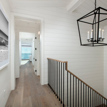 Add white shiplap to every room in your home to make it a coastal style interior