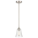 Millennium Lighting - Millennium Lighting 2121-BN Caily - 1 Light Pendant-46.25 Inches Tall and 5.75 I - Pendants are the perfect opportunity to blend a utCaily 1 Light Pendan Brushed Nickel Clear *UL Approved: YES Energy Star Qualified: n/a ADA Certified: n/a  *Number of Lights: 1-*Wattage:60w A Lamp bulb(s) *Bulb Included:No *Bulb Type:A Lamp *Finish Type:Brushed Nickel