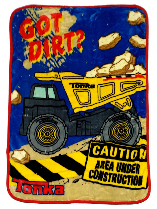 Construction Bedding And Room Decorations Betesh Group Tonka Toddler Blanket Got Dirt Dump Truck Bedding