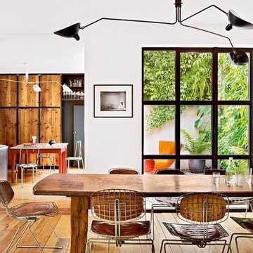 serge mouille lighting fixture for contemporary dining room