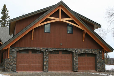 Inspiration for a rustic garage remodel in Other
