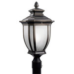 Kichler Lighting - Kichler Lighting 9938RZ Salisbury, One Light Outdoor Post Mount, Bronze - With an unmistakable British influence, this 1 ligSalisbury 1 light Ou  *UL: Suitable for wet locations Energy Star Qualified: n/a ADA Certified: n/a  *Number of Lights: 1-*Wattage:150w Incandescent bulb(s) *Bulb Included:No *Bulb Type:Incandescent *Finish Type:Rubbed Bronze