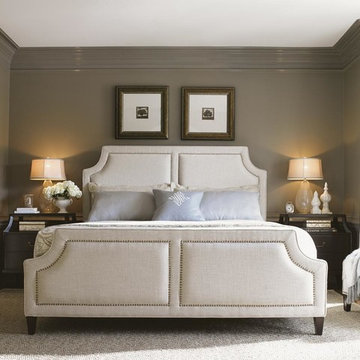 Chadwick Upholstered Bed With Brass Nailheads