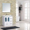 Alva 30" Bathroom Vanity With Top & Mirror, White