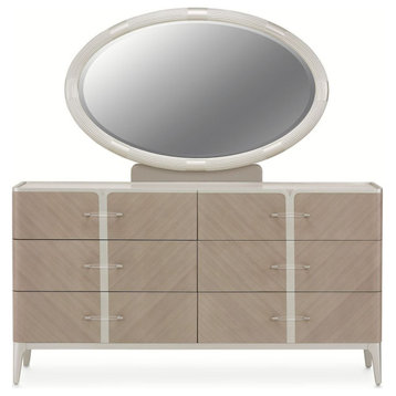 AICO Michael Amini Lanterna Dresser with Mirror