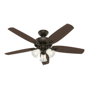 3 Speed New Bronze//Oak HUNTER 53126 52/" Outdoor Decorative Ceiling Fan