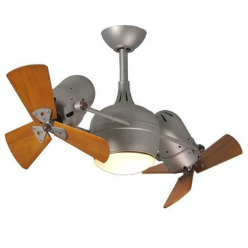 Matthews Fan Company Dagny Ceiling Fan with Light Kit Wood Blades, DGLK-BN-WD