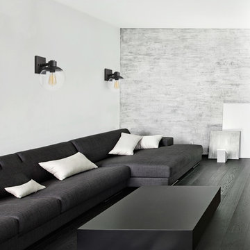 Portland 1-Light Wall Sconce, Dark Bronze, Clear Glass Shade
