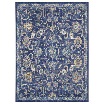 Nourison Grafix 6' x 9' Navy Vintage Indoor Area Rug