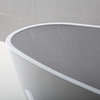 Fine Fixtures Capsule Freestanding Bathtub With Drain, White, 59"
