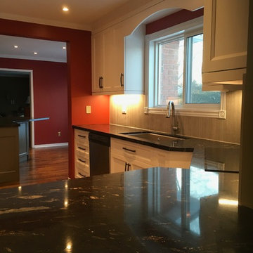 Looking Over the Counter Between New Sitting Room & Kitchen