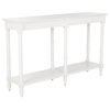 Lysie Coastal Bamboo Console Table White