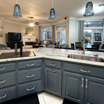Update: removed stepped up counter top, added cooktop