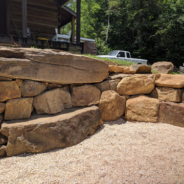 Ancient, Megalithic Sunken Fire Pit and Boulder Wall