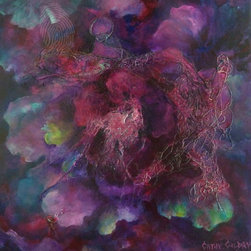 Moody Mauve by Cathy Gilday - Paintings