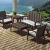 Compamia Miami 6-Piece Outdoor Conversation Set With Acrylic Fabric Cushions, Brown