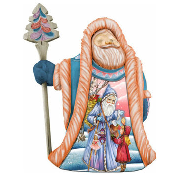 Hand Painted Scenic Land Of Sweets Santa Figurine