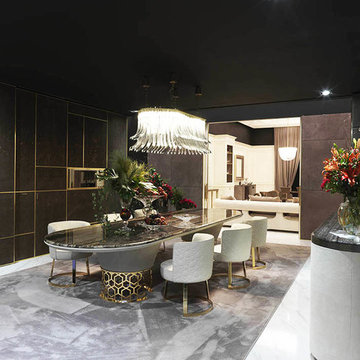 Selling: Clairmont Table, Cloe Chair, Dalma Suspension Lamp, Gordon Sideboard